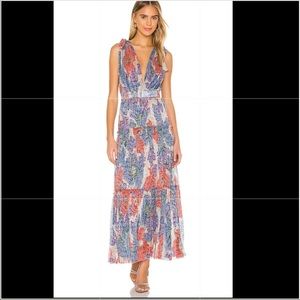 Sabina Musayev Helena dress in blue bloom